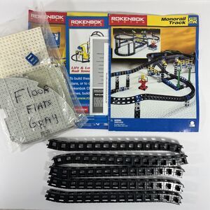 Rokenbok Monorail Lot Track Curved + Floor Flats Construction Set Building Set